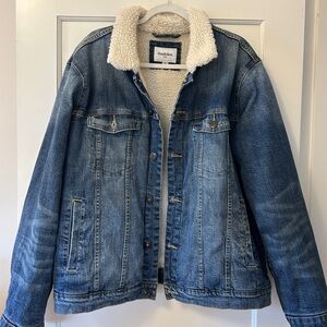 Goodfellow & Co Denim Jacket with Cream Sherpa